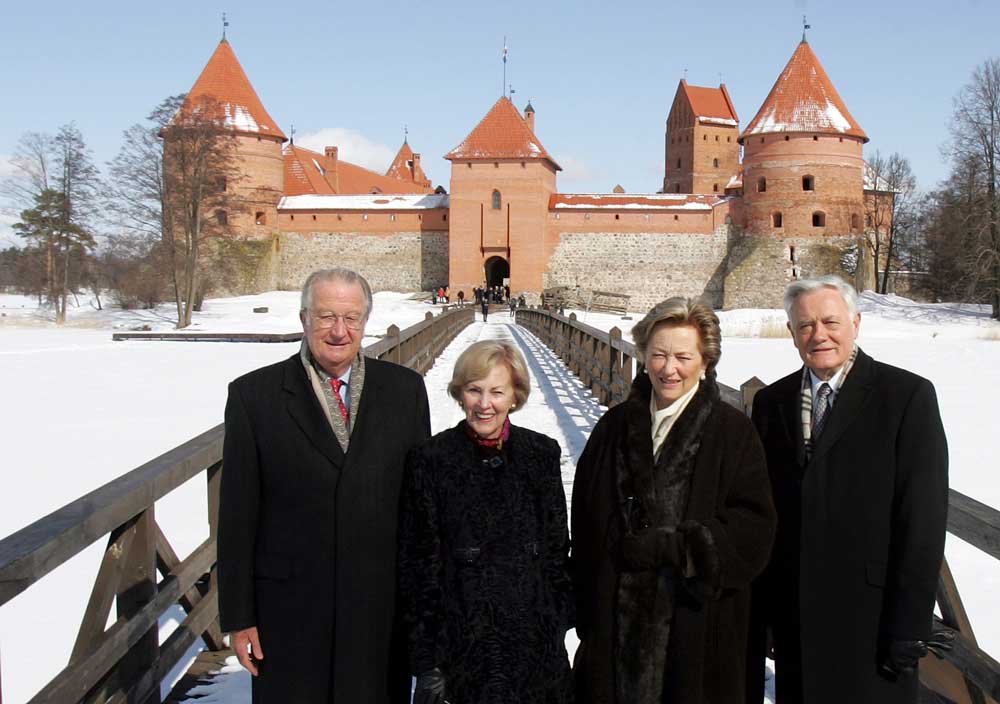 Belgijos karalius Albertas II, karalienė Paola, Valdas Adamkus ir Alma Adamkienė